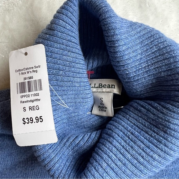 L.L. Bean Blue Turtleneck Sweater - Picture 4 of 5